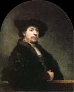 Rembrandt van rijn self portrait at the age of 34 oil painting on canvas